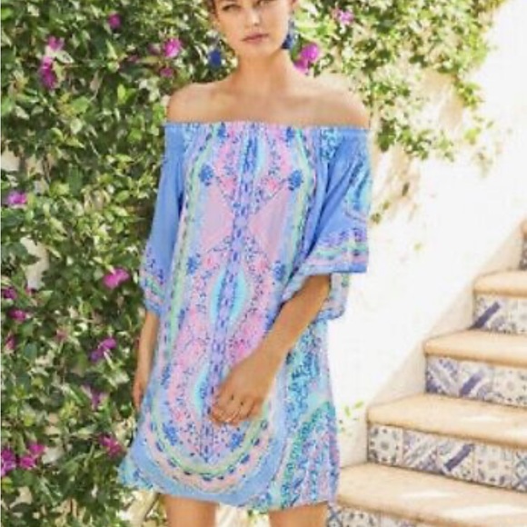 NWT Lilly Pulitzer Fawna Off Shoulder Tunic Dress - Picture 5 of 8